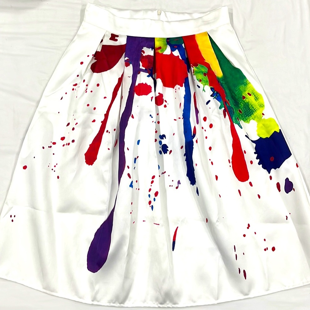2 Large paint splatter design skirts.